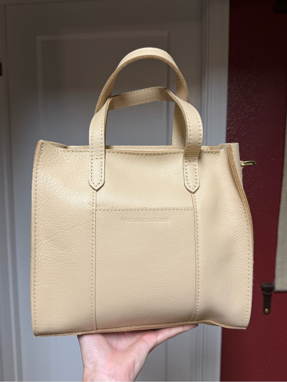 Portland Leather Classic zip Lola in Moonflower
